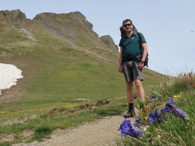 Ronald zwischen Damülser Mittagsspitze und Vorderer Ugaalpe (22. Mai)