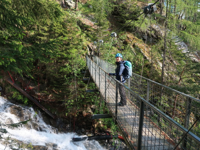 Sabine zwischen Lehn und Jubiläums-Klettersteig