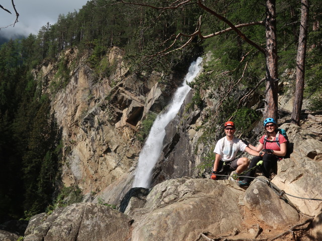 Jubiläums-Klettersteig: Ich und Sabine im Originalausstieg