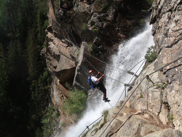 Jubiläums-Klettersteig: Ich auf der Seilbrücke