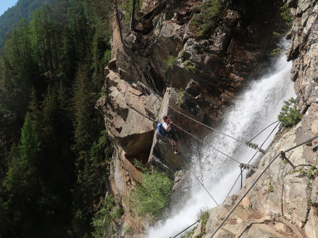 Jubiläums-Klettersteig: Ich auf der Seilbrücke