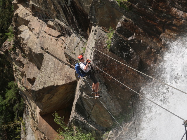 Jubiläums-Klettersteig: Ich auf der Seilbrücke