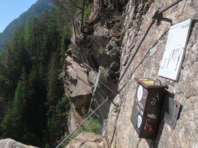 Jubiläums-Klettersteig: Ich auf der Seilbrücke