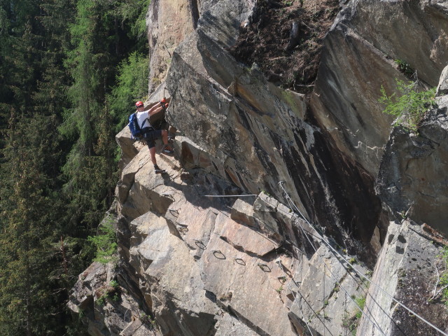 Jubiläums-Klettersteig: Ich nach der Seilbrücke