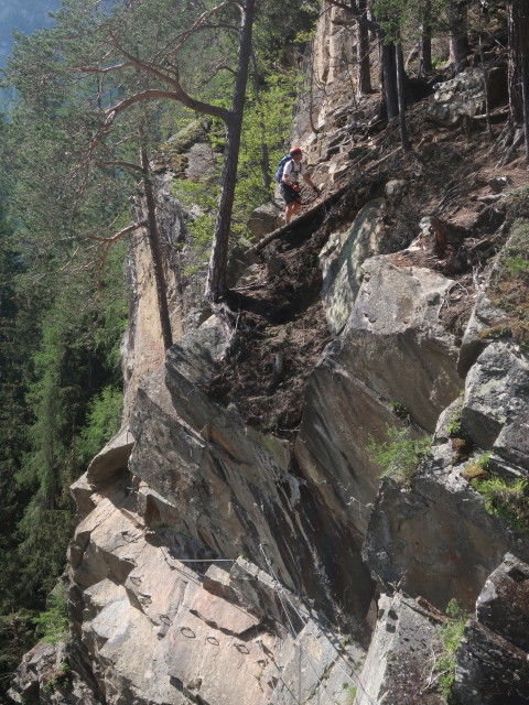 Jubiläums-Klettersteig: Ich nach der Seilbrücke
