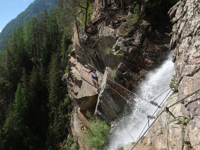 Jubiläums-Klettersteig: Ich auf der Seilbrücke