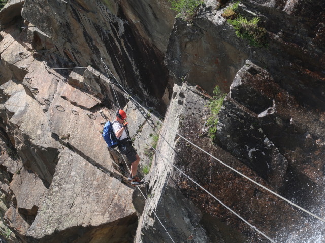 Jubiläums-Klettersteig: Ich auf der Seilbrücke