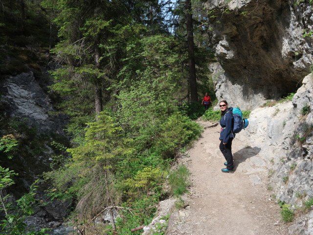 Sabine in der Rosengartenschlucht