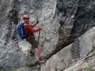 Wasserfall-Klettersteig: Ich im Einstieg