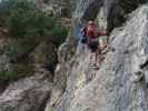 Wasserfall-Klettersteig: Ich in der Einstiegswand