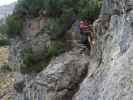 Wasserfall-Klettersteig: Ich in der Einstiegswand