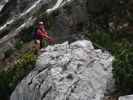 Wasserfall-Klettersteig: Ich vor der zweiten Seilbrücke