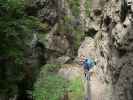 Sabine in der Rosengartenschlucht