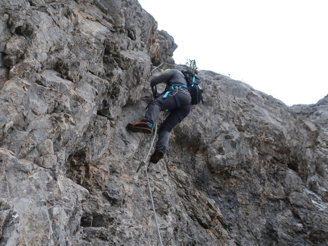 Königschusswand-Klettersteig: Alexander im Einstieg