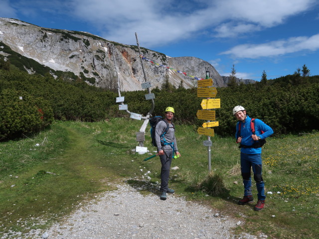 Alexander und Christoph zwischen Neuer Seehütte und Rax-Eishöhle