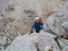 Königschusswand-Klettersteig: Christoph im unteren Teil