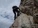 Königschusswand-Klettersteig: Alexander in der Schlüsselstelle