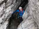 Königschusswand-Klettersteig: Christoph in der Höhle