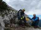 Königschusswand-Klettersteig: Alexander und Christoph beim Ausstieg