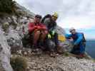 Königschusswand-Klettersteig: Ich, Alexander und Christoph beim Ausstieg