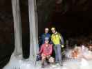 Christoph, ich und Alexander in der Rax-Eishöhle