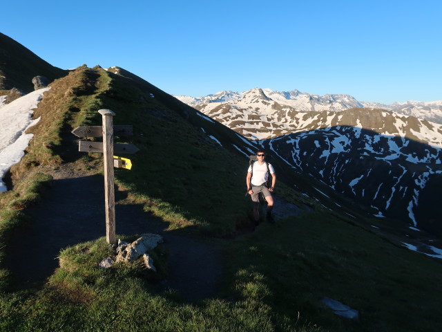 Ronald in der Weißgrubenscharte, 2.255 m (13. Juni)