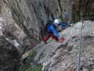 Klettersteig 'Verborgene Welt': Roland zwischen 3. und 4. Seilbrücke