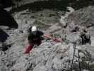 Madonnen-Klettersteig: Roland zwischen Einstieg und Hängebrücke