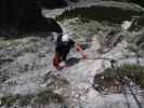 Madonnen-Klettersteig: Roland zwischen Einstieg und Hängebrücke