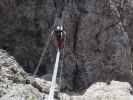 Madonnen-Klettersteig: Roland auf der Hängebrücke