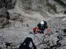 Madonnen-Klettersteig: Roland zwischen Großer Gamswiesenspitze und Kleiner Gamswiesenspitze