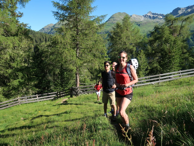 Zakaria, Rashid, Frank und Ursa auf der Blindisalm, 1.894 m