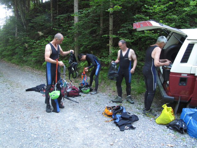 Frank, Zakaria, Werner und Josef