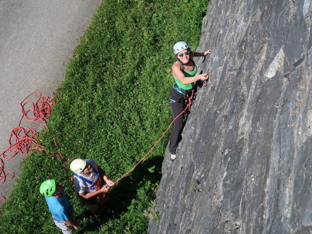 Frank, Josef und Ursa im Klettergarten Kaponig, 1.050 m