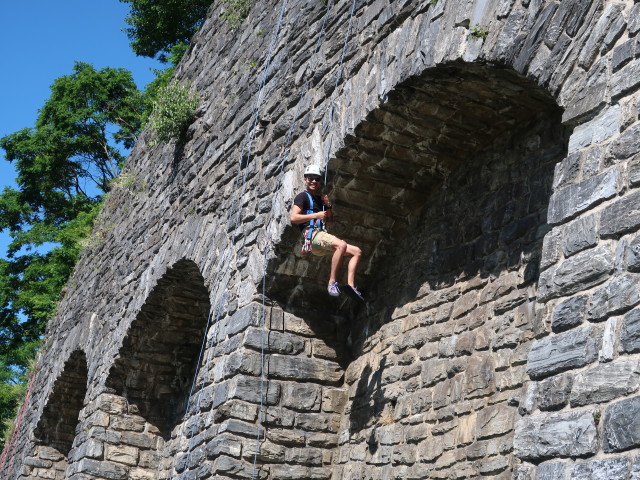 Rashid im Klettergarten Kaponig, 1.050 m