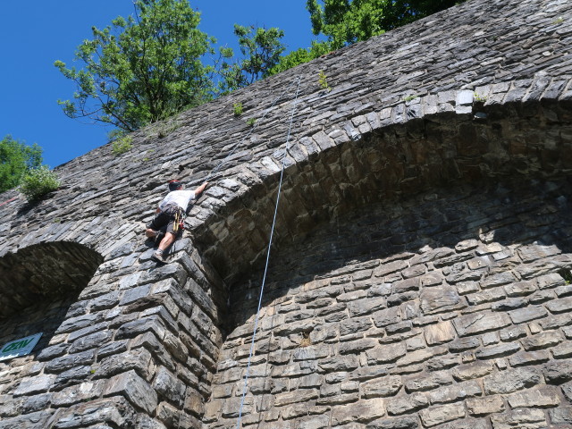 Ich im Klettergarten Kaponig, 1.050 m