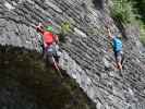 Zakaria und Frank im Klettergarten Kaponig, 1.050 m