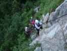 Oberst-Gressel-Klettersteig: Josef, Andreas und Anna im Einstieg