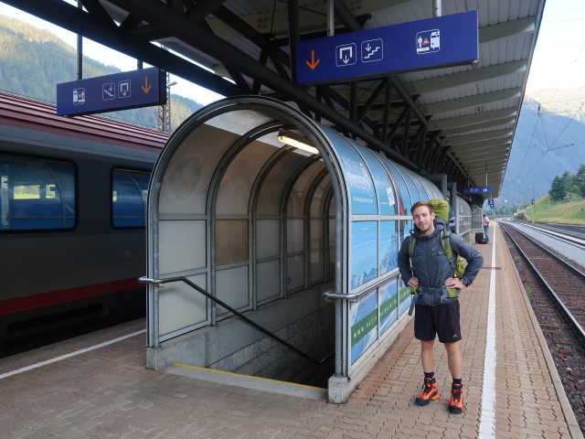 Christoph im Bahnhof Mallnitz-Obervellach, 1.182 m (31. Juli)