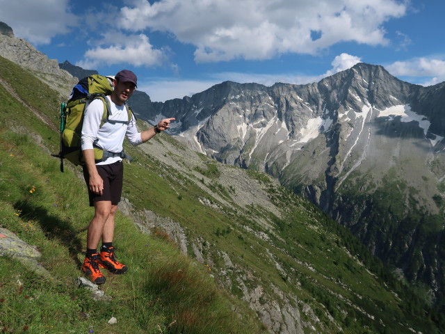 Christoph am Celler Weg zwischen Törlkopf und Celler Hütte (31. Juli)