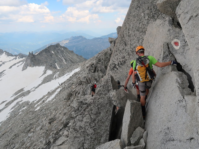 Armin, Ronald, Christian und Aaron zwischen Hochalmspitze und Steinerne Mandln (1. Aug.)