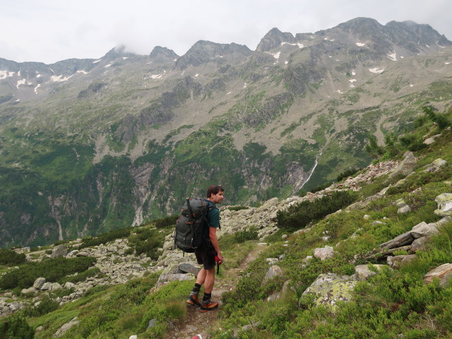 Ronald zwischen Gießener Hütte und Speicher Gösskar (2. Aug.)