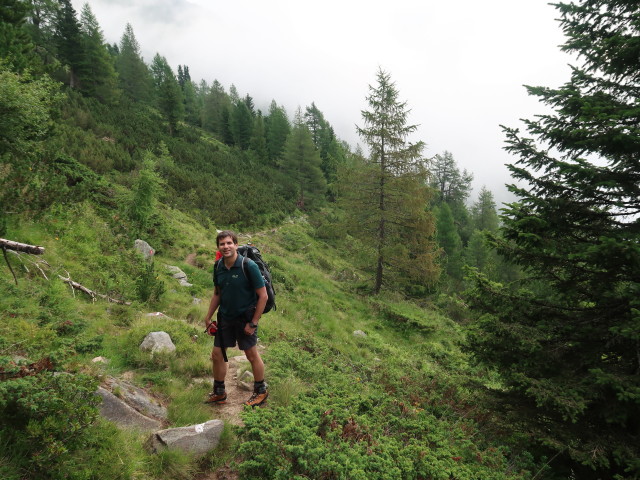 Ronald zwischen Gießener Hütte und Speicher Gösskar (2. Aug.)