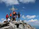 Armin, Christian, ich, Aaron und Ronald auf der Hochalmspitze, 3.360 m (1. Aug.)