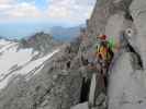 Armin, Ronald, Christian und Aaron zwischen Hochalmspitze und Steinerne Mandln (1. Aug.)