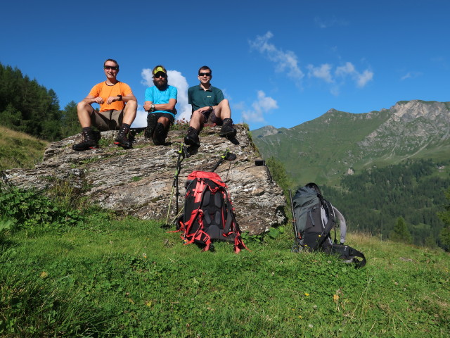 Ich, Werner und Ronald auf der Seealm (8. Aug.)