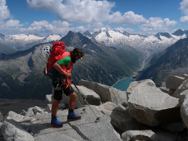 Werner zwischen Schneegupf und Olpererhütte (9. Aug.)