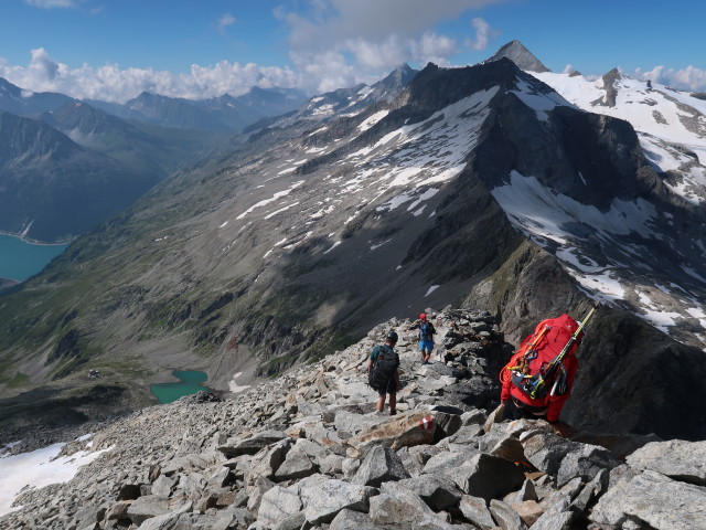 Ronald und Werner zwischen Hohem Riffler und Petersköpfl (10. Aug.)