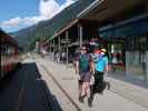 Ronald und Werner im Bahnhof Mayrhofen, 627 m (10. Aug.)