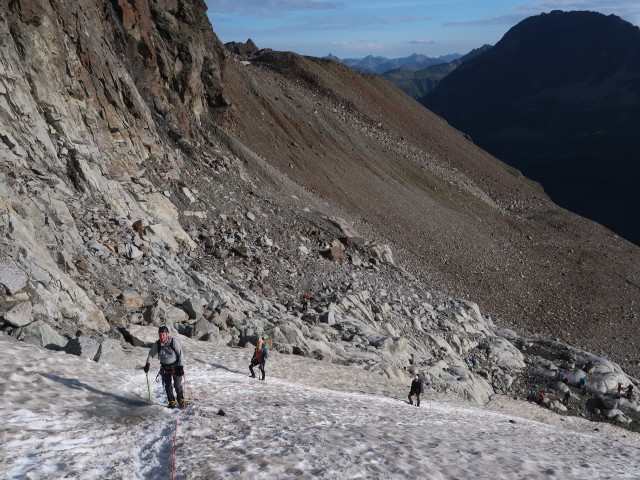 Erich, Evelyn und Bernadetta am Ochsentaler Gletscher (16. Aug.)